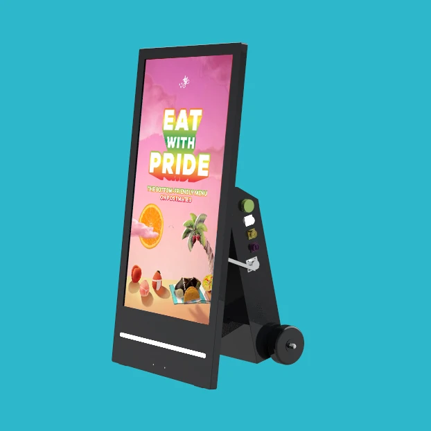 Outdoor Portable LCD Digital Signage Poster With Battery